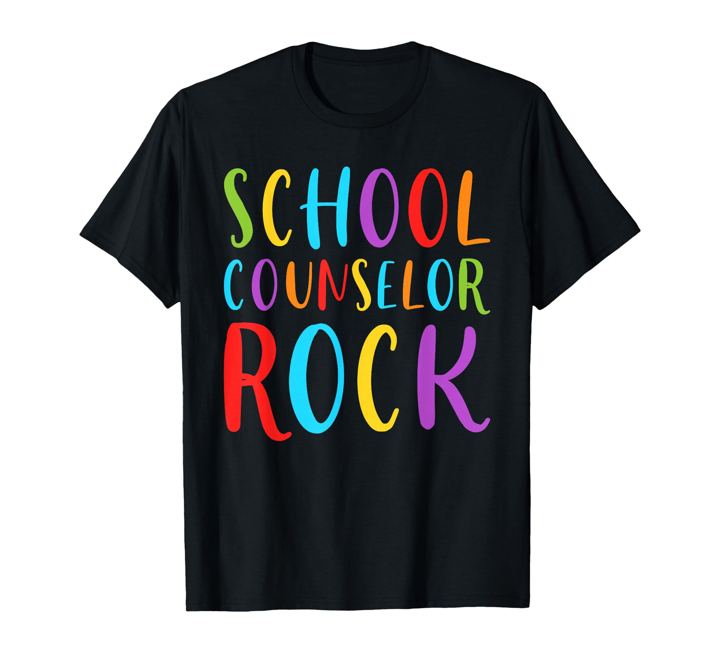 School Counselor Rock Colorful Educator T-Shirt - Aesthetic Graphic Unisex - T-Shirt, Sweatshirt, Hoodie