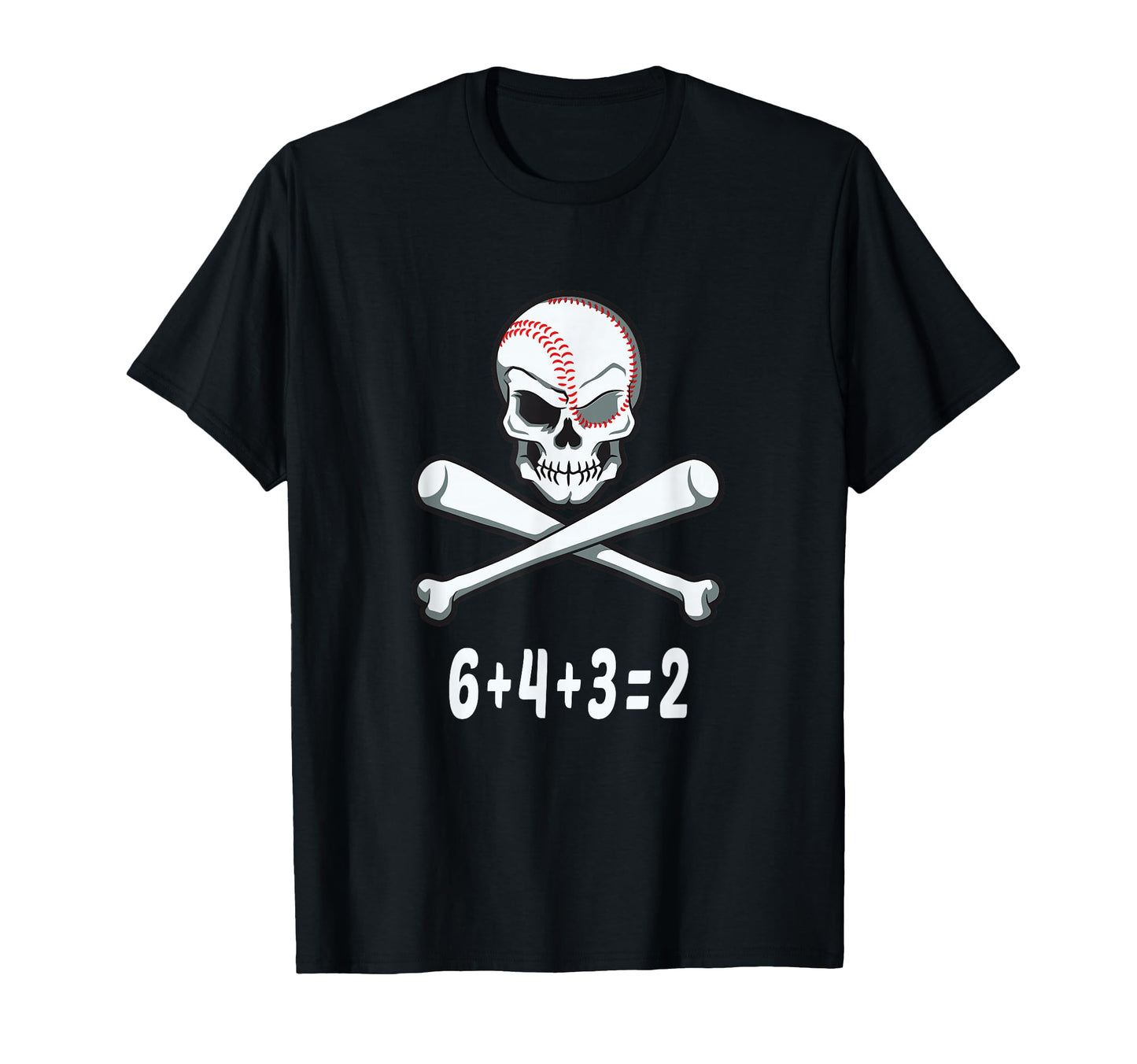 6 4 3 2 Double Play Baseball T-Shirt - Fun Novelty Design for Adults - T-Shirt, Sweatshirt, Hoodie
