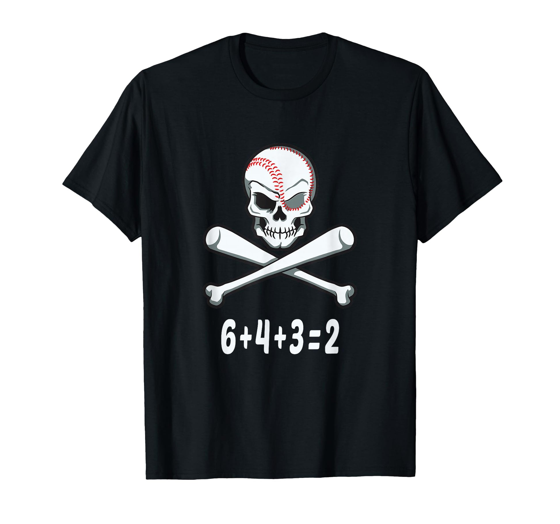 6 4 3 2 Double Play Baseball T-Shirt - Fun Novelty Design for Adults - T-Shirt, Sweatshirt, Hoodie