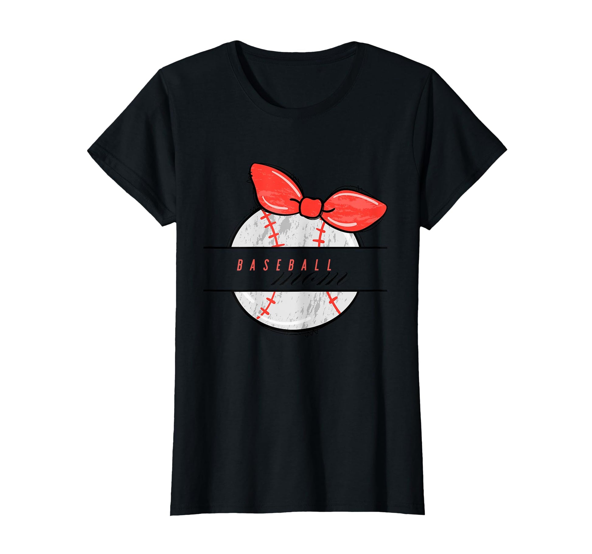 Baseball Mom Bow T-Shirt - Novelty Apparel Men Women - T-Shirt, Sweatshirt, Hoodie