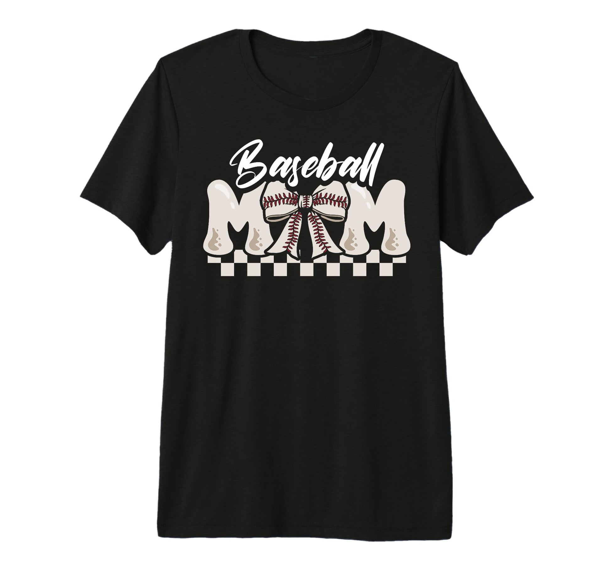 Baseball Mom Mothers Day Coquette Bow T-Shirt - Unique Graphic Men Women - T-Shirt, Sweatshirt, Hoodie
