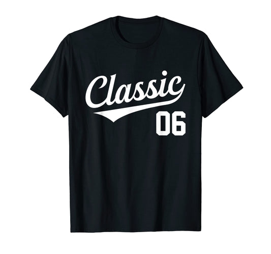 Baseball Jersey Birthday Age 06 T-Shirt - Custom Art Print Unisex - T-Shirt, Sweatshirt, Hoodie