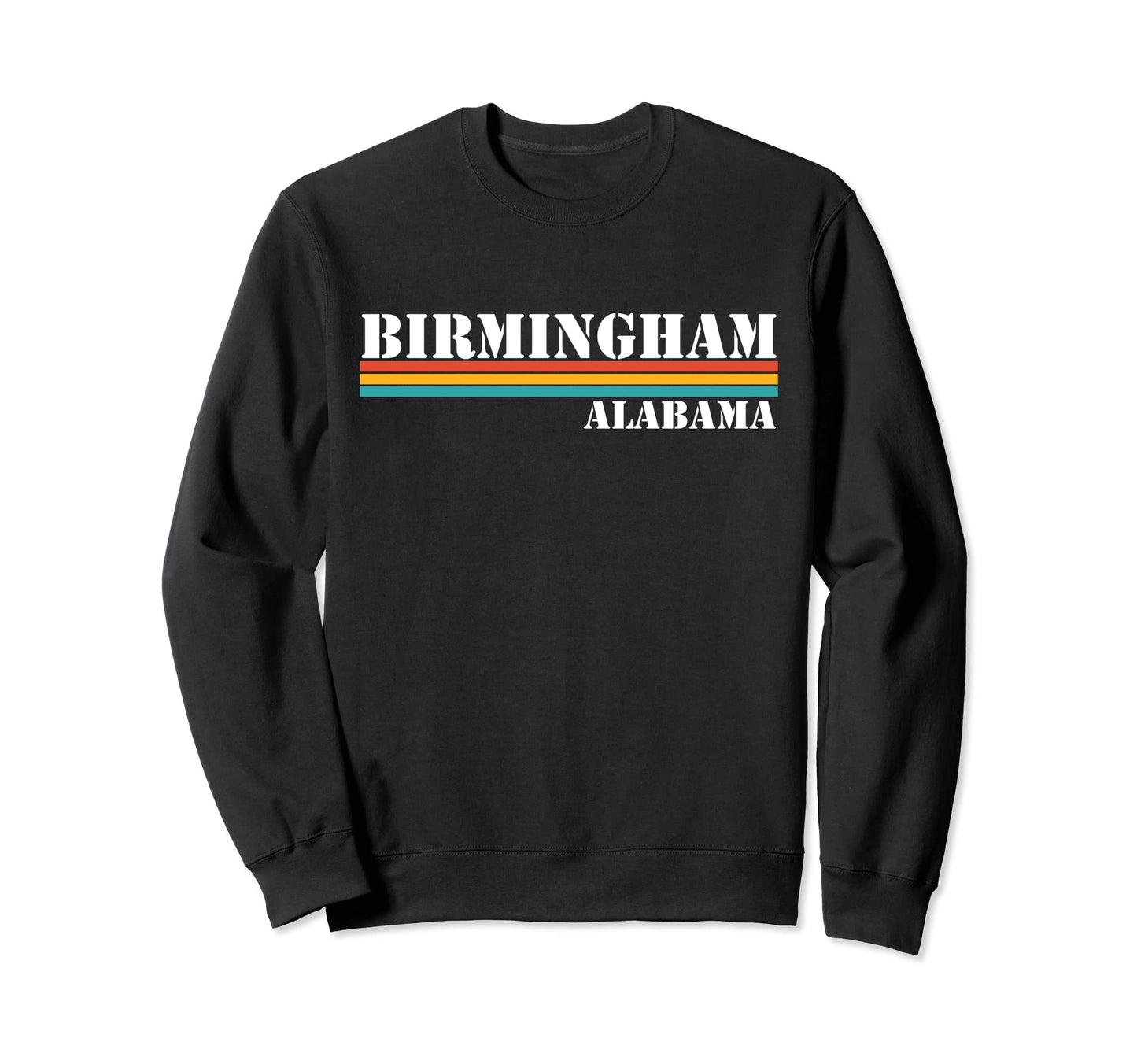 Birmingham Alabama Stripes Sweatshirt - Aesthetic Graphic Men Women - T-Shirt, Sweatshirt, Hoodie