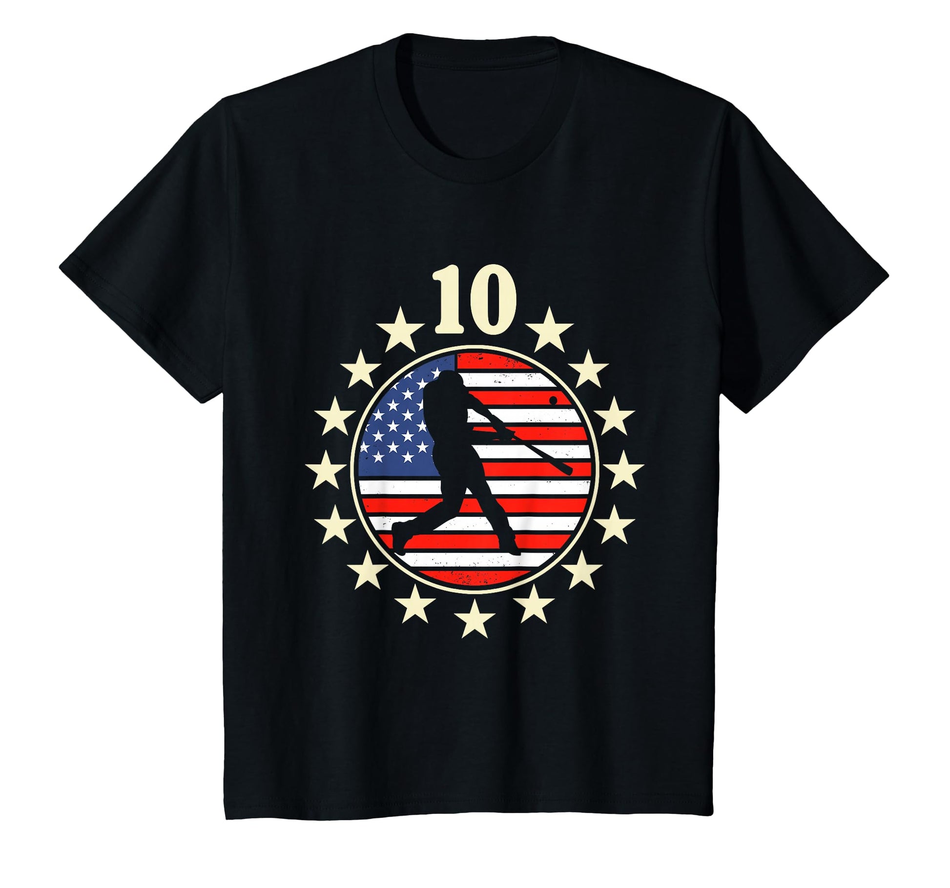 Happy 10 Birthday 10 Year Old Us Flag T-Shirt - Trendy Graphic Unisex - T-Shirt, Sweatshirt, Hoodie