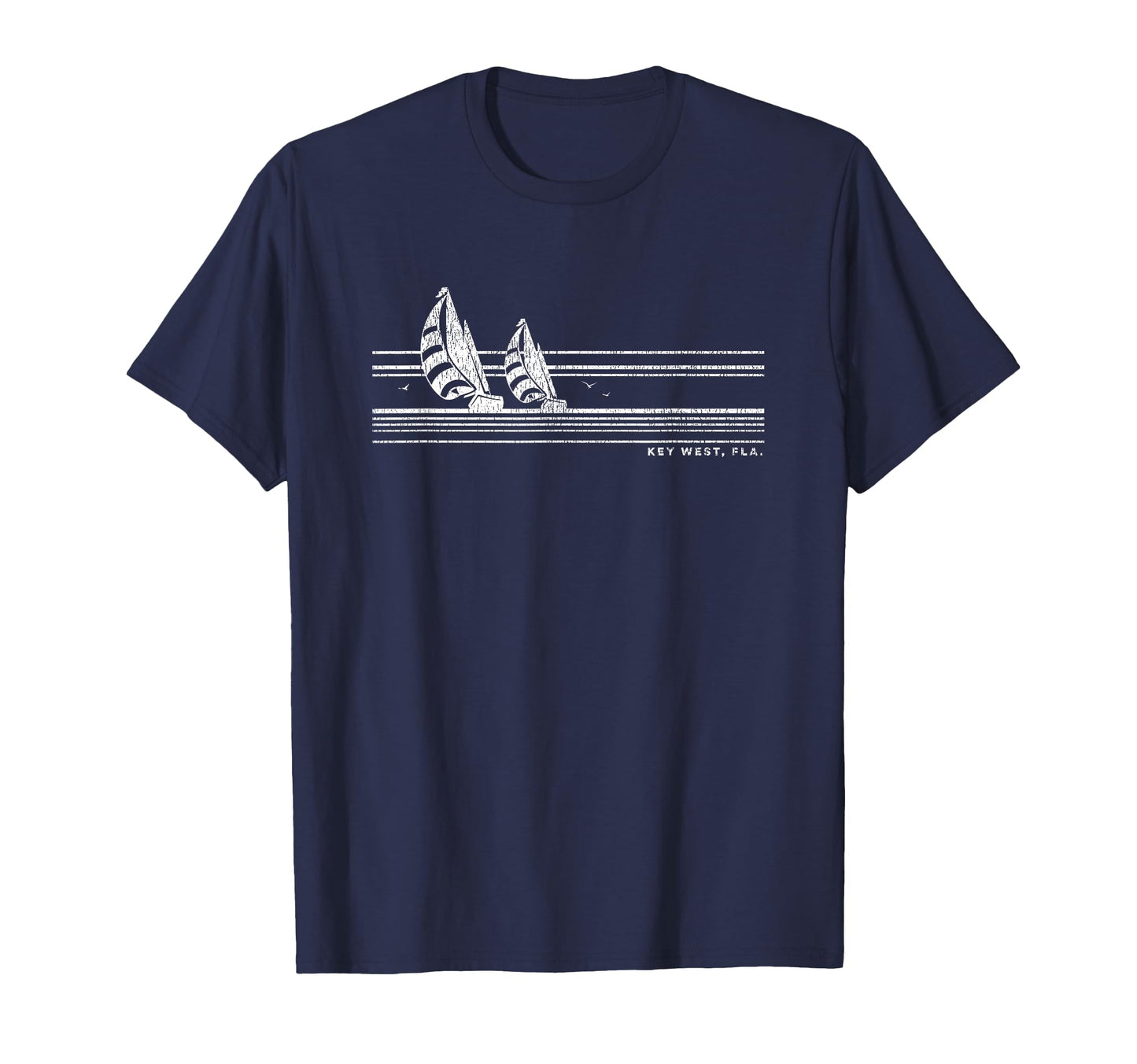 Key West Fl Sailing 70S Nautical Sailboat T-Shirt - Streetwear Style Unisex - T-Shirt, Sweatshirt, Hoodie