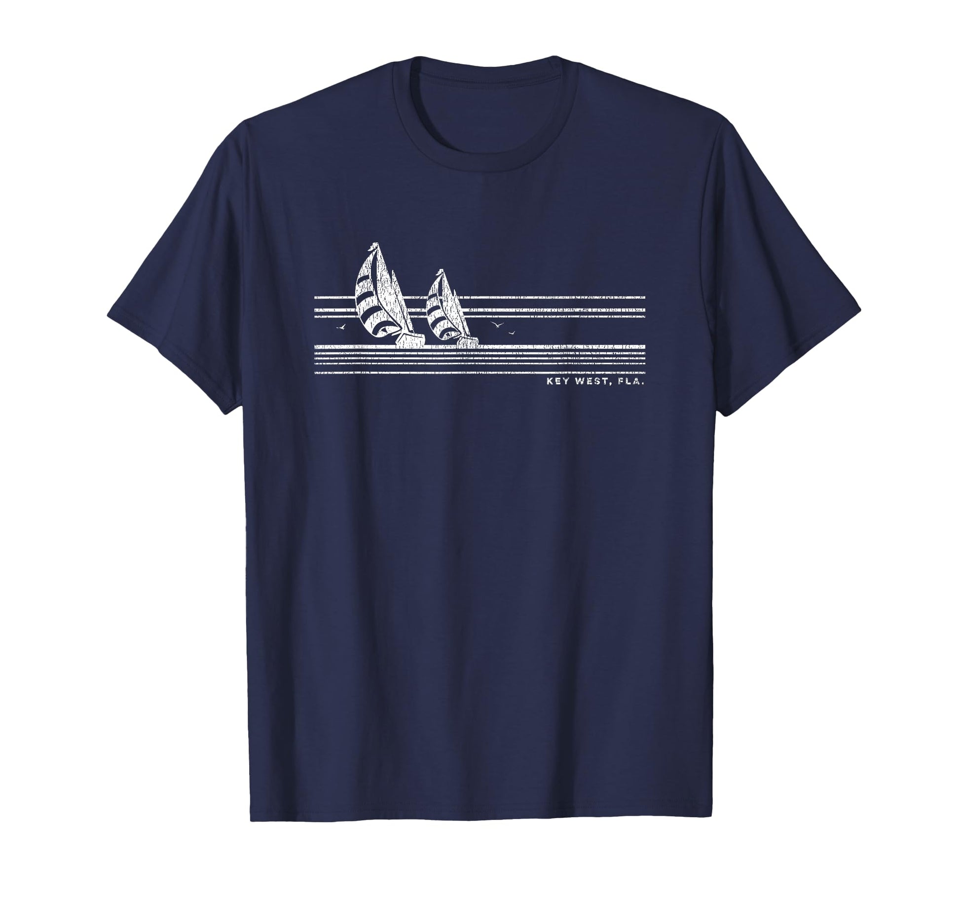 Key West Fl Sailing 70S Nautical Sailboat T-Shirt - Streetwear Style Unisex - T-Shirt, Sweatshirt, Hoodie