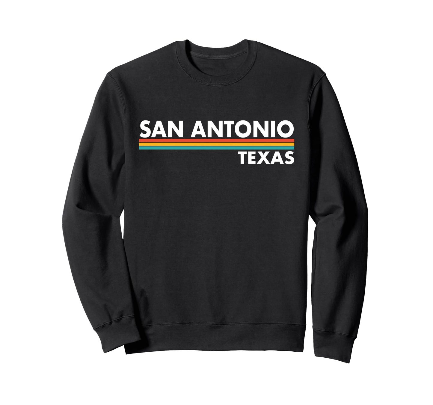 San Antonio Texas Stripes Sweatshirt - Unique Graphic Unisex - T-Shirt, Sweatshirt, Hoodie