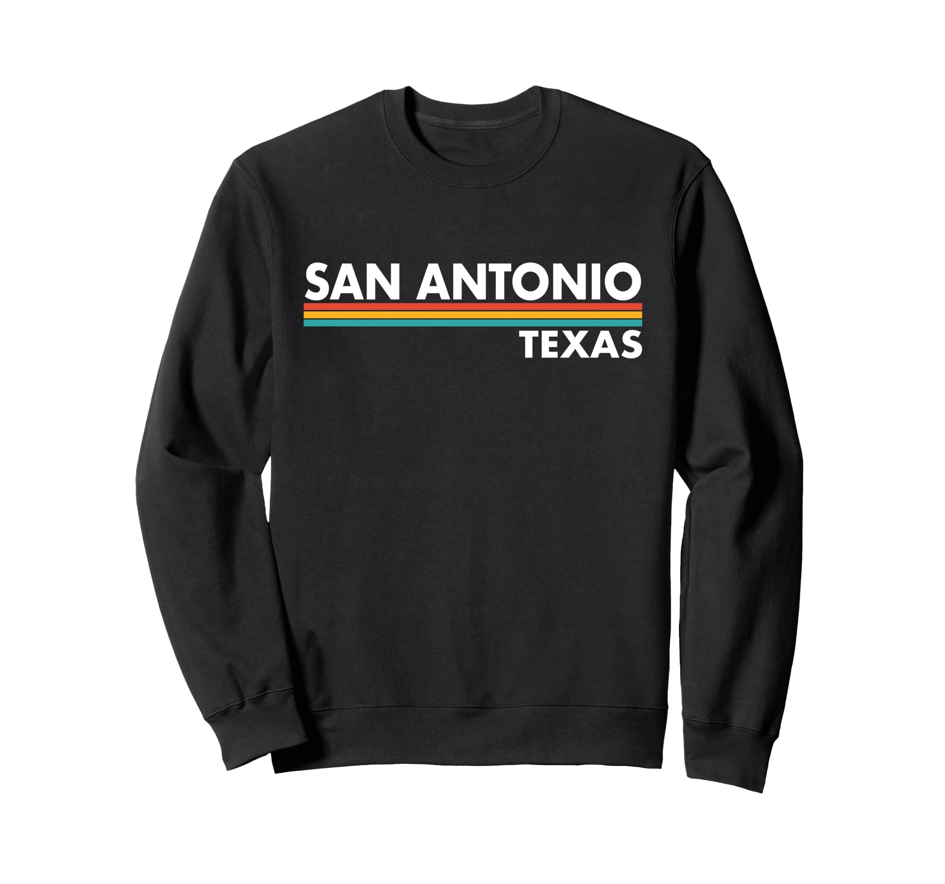 San Antonio Texas Stripes Sweatshirt - Unique Graphic Unisex - T-Shirt, Sweatshirt, Hoodie
