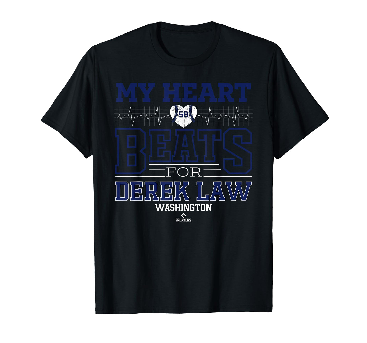 My Heart Beats Derek Law Washington T-Shirt - Unique Graphic for Adults - T-Shirt, Sweatshirt, Hoodie