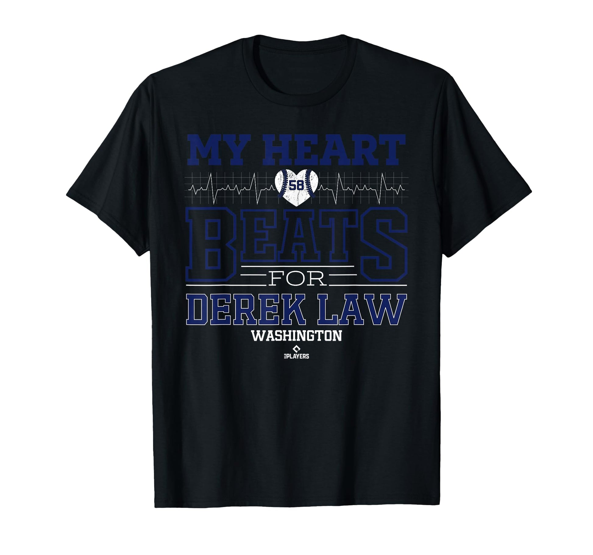 My Heart Beats Derek Law Washington T-Shirt - Unique Graphic for Adults - T-Shirt, Sweatshirt, Hoodie