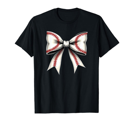 Baseball Coquette Bow Mommy T-Shirt - Novelty Apparel Men Women - T-Shirt, Sweatshirt, Hoodie