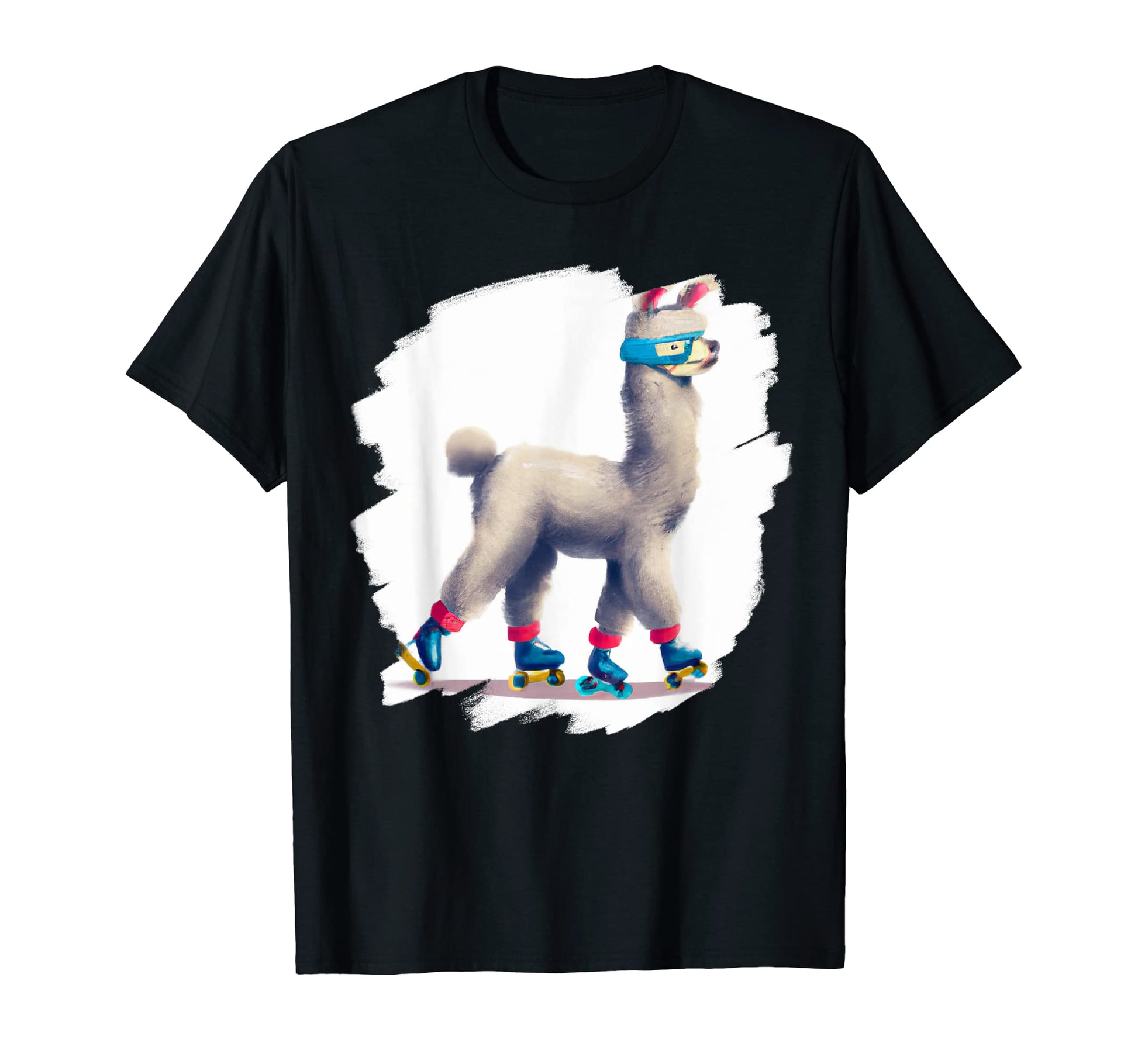 Funny Llama Roller Skates Alpaca Skating T-Shirt - Graphic Print Men Women - T-Shirt, Sweatshirt, Hoodie