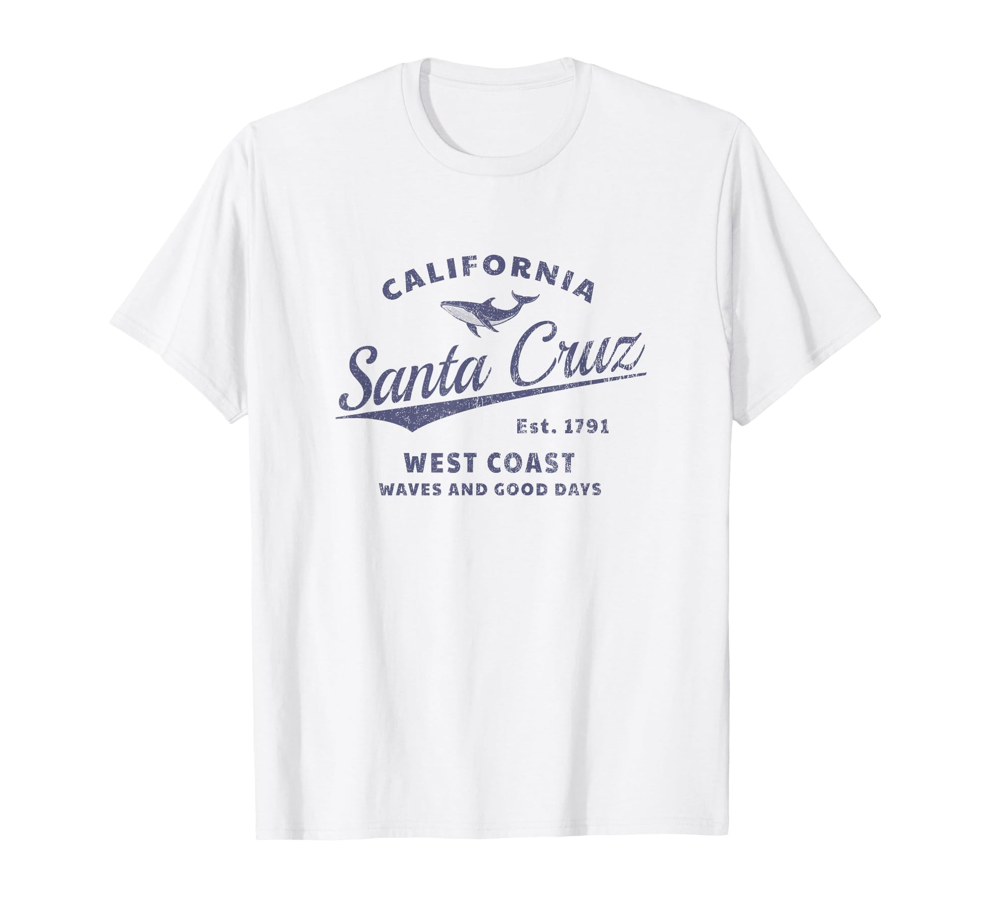 Santa Cruz California Whale Themed T-Shirt - Custom Art Print Men Women - T-Shirt, Sweatshirt, Hoodie