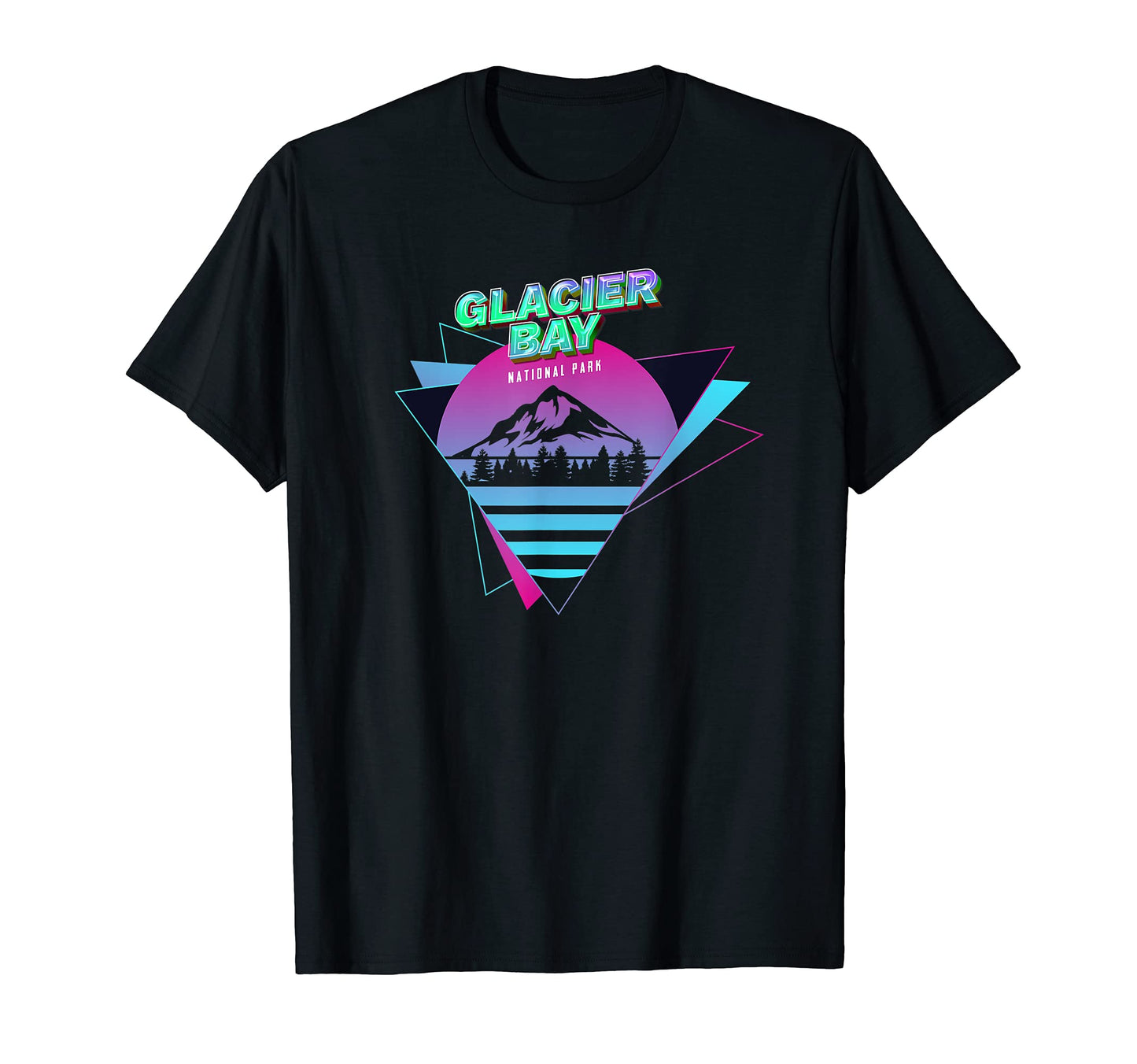Vaporwave Glacier Bay National T-Shirt - Casual Everyday Wear Men Women - T-Shirt, Sweatshirt, Hoodie