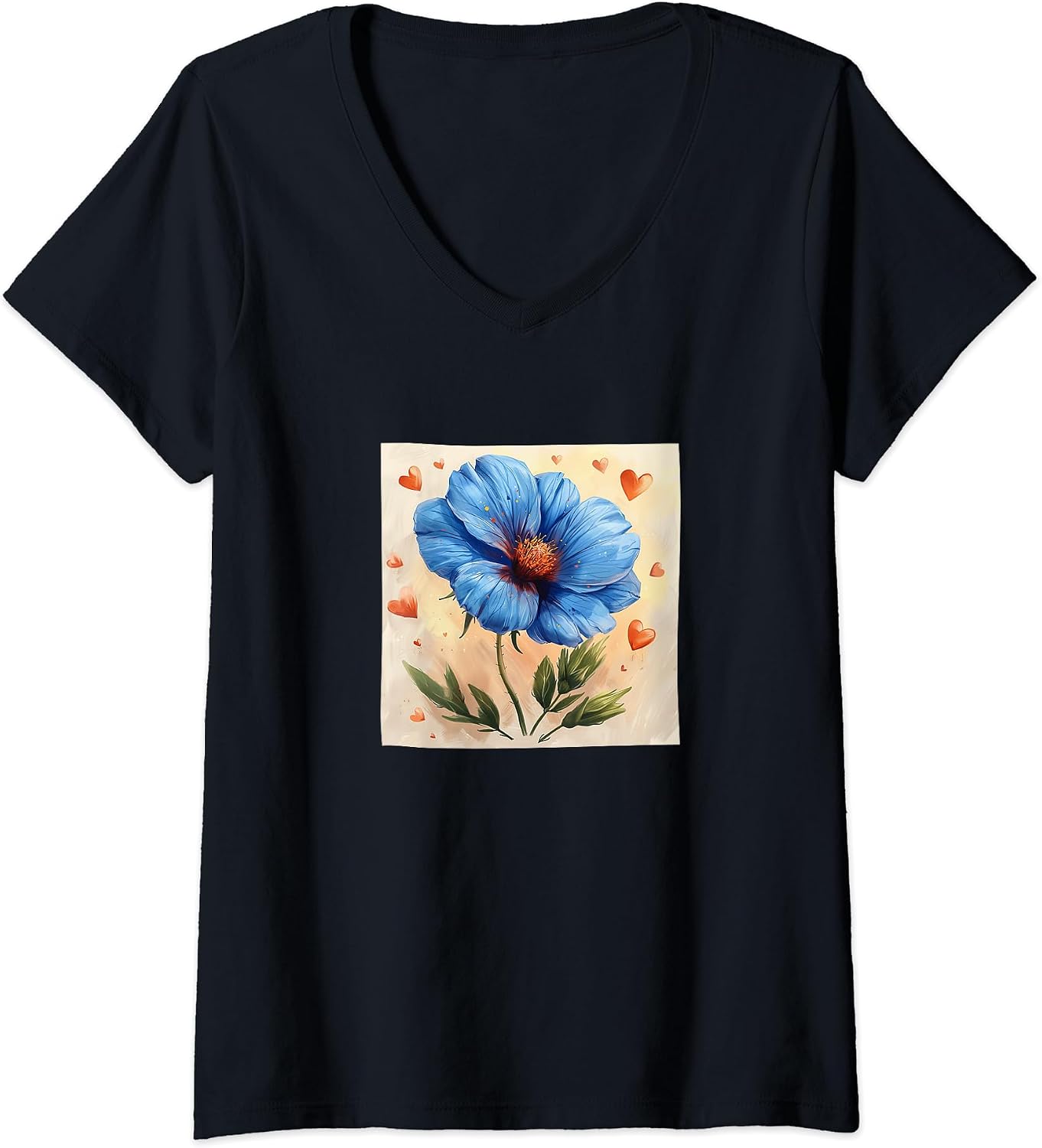 Ameria Flowers And Hearts Around Boho Style Merch - Adult & Kids T-Shirts, Sweatshirts & Hoodies apparel design preview 1