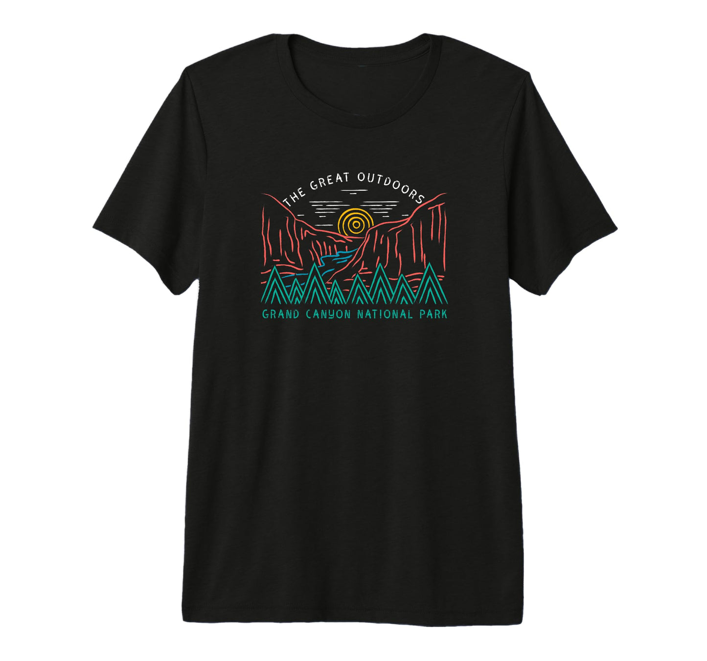 Grand Canyon National Park Tri T-Shirt - Fun Novelty Design for Adults - T-Shirt, Sweatshirt, Hoodie
