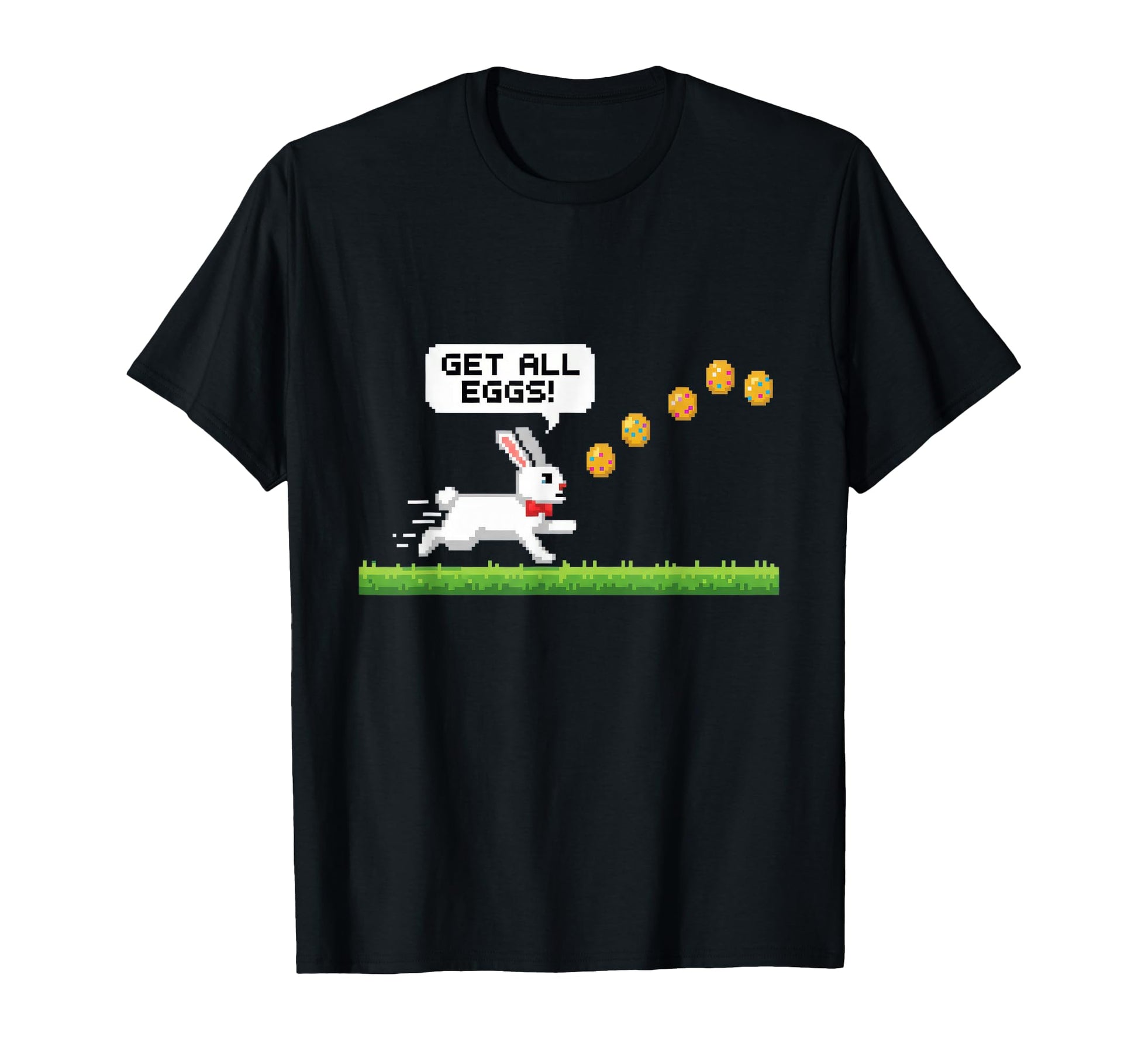 Get All Eggs Pixel Art Bunny T-Shirt - Casual Everyday Wear for Adults - T-Shirt, Sweatshirt, Hoodie