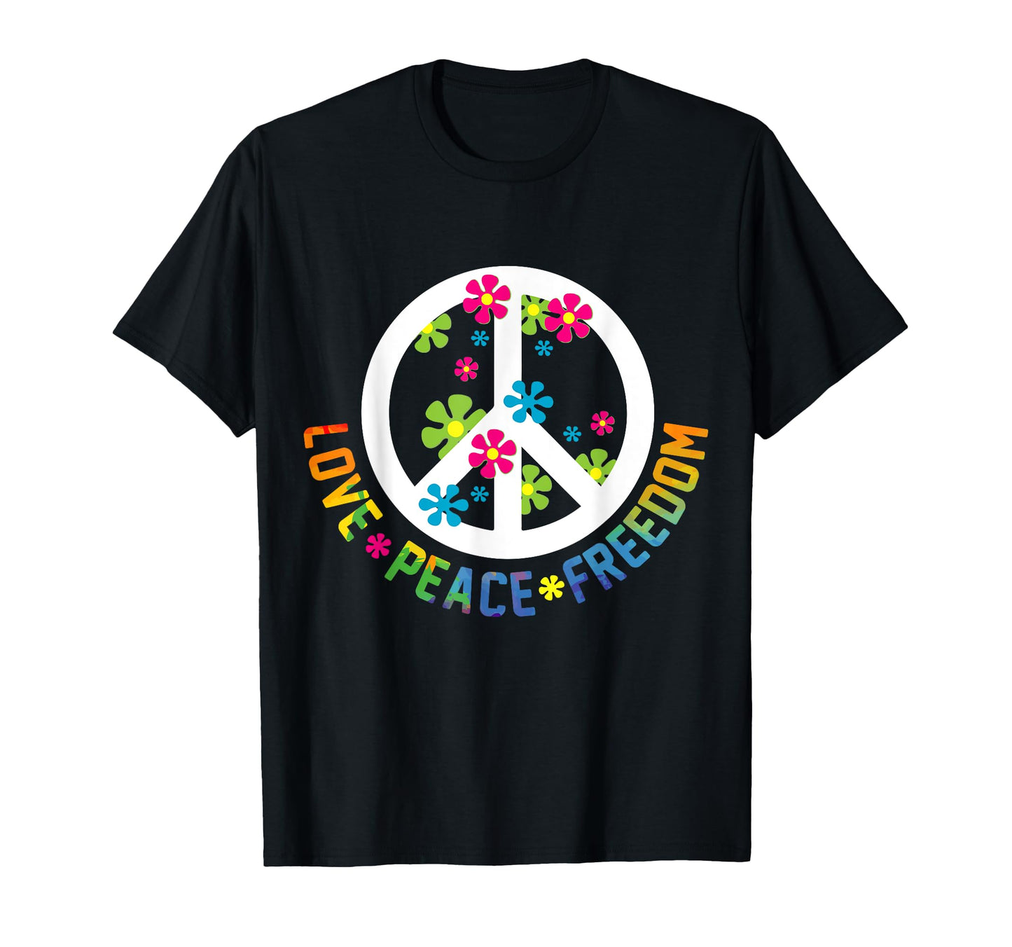 Peace Love Hippie Costume Tie Die 60S T-Shirt - Minimalist Print Unisex - T-Shirt, Sweatshirt, Hoodie