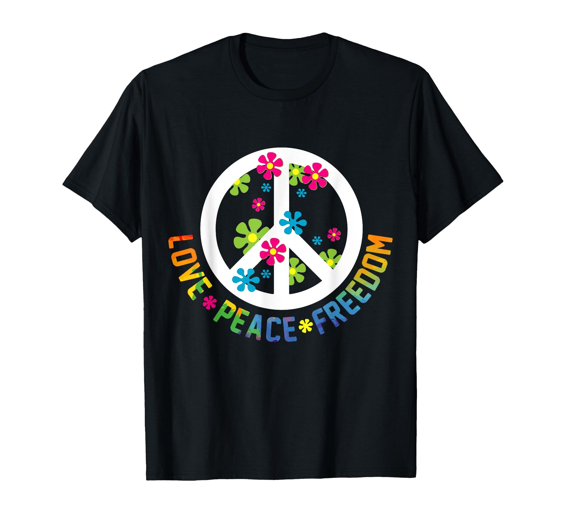 Peace Love Hippie Costume Tie Die 60S T-Shirt - Minimalist Print Unisex - T-Shirt, Sweatshirt, Hoodie