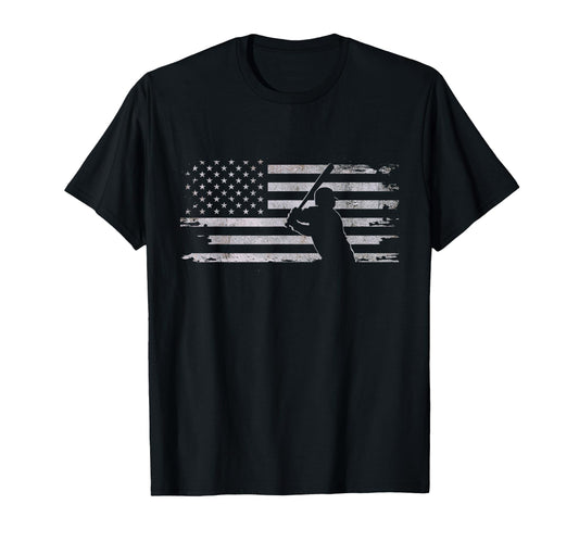 American Flag Baseball Baseball T-Shirt - Unique Graphic Men Women - T-Shirt, Sweatshirt, Hoodie