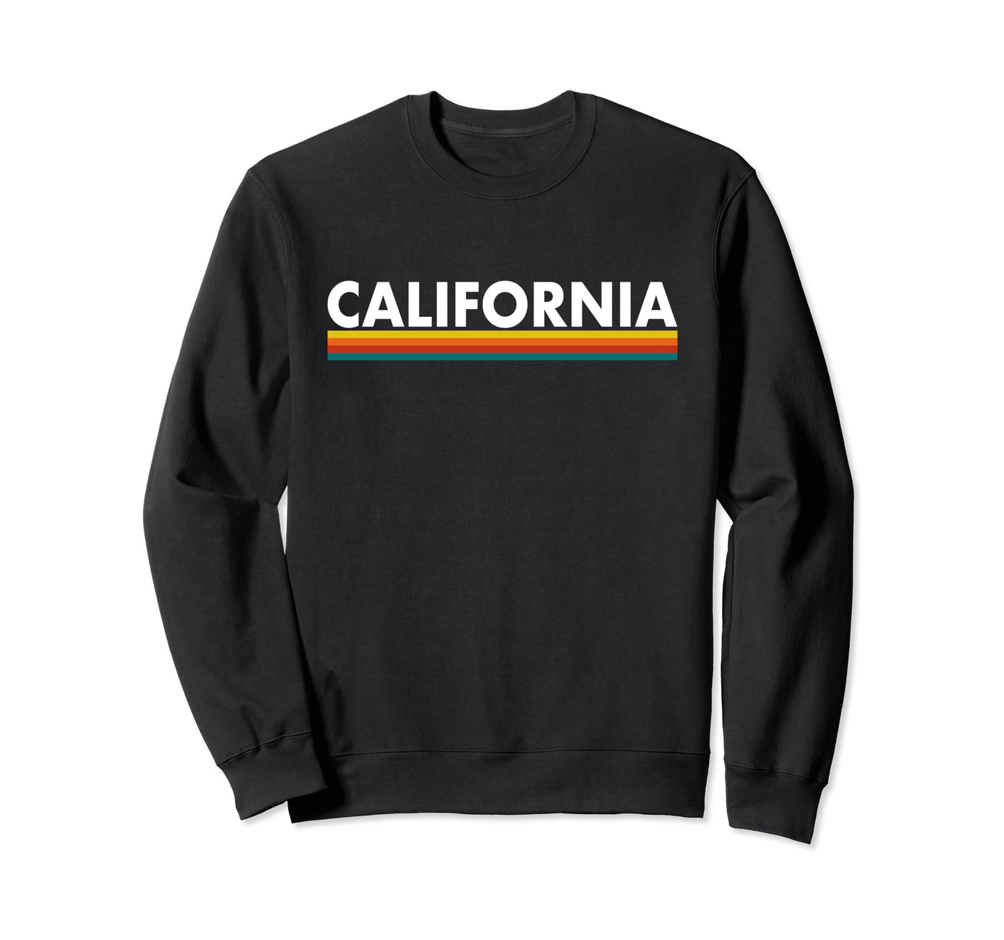 California Ca Stripes Sweatshirt - Trendy Graphic for Adults - T-Shirt, Sweatshirt, Hoodie