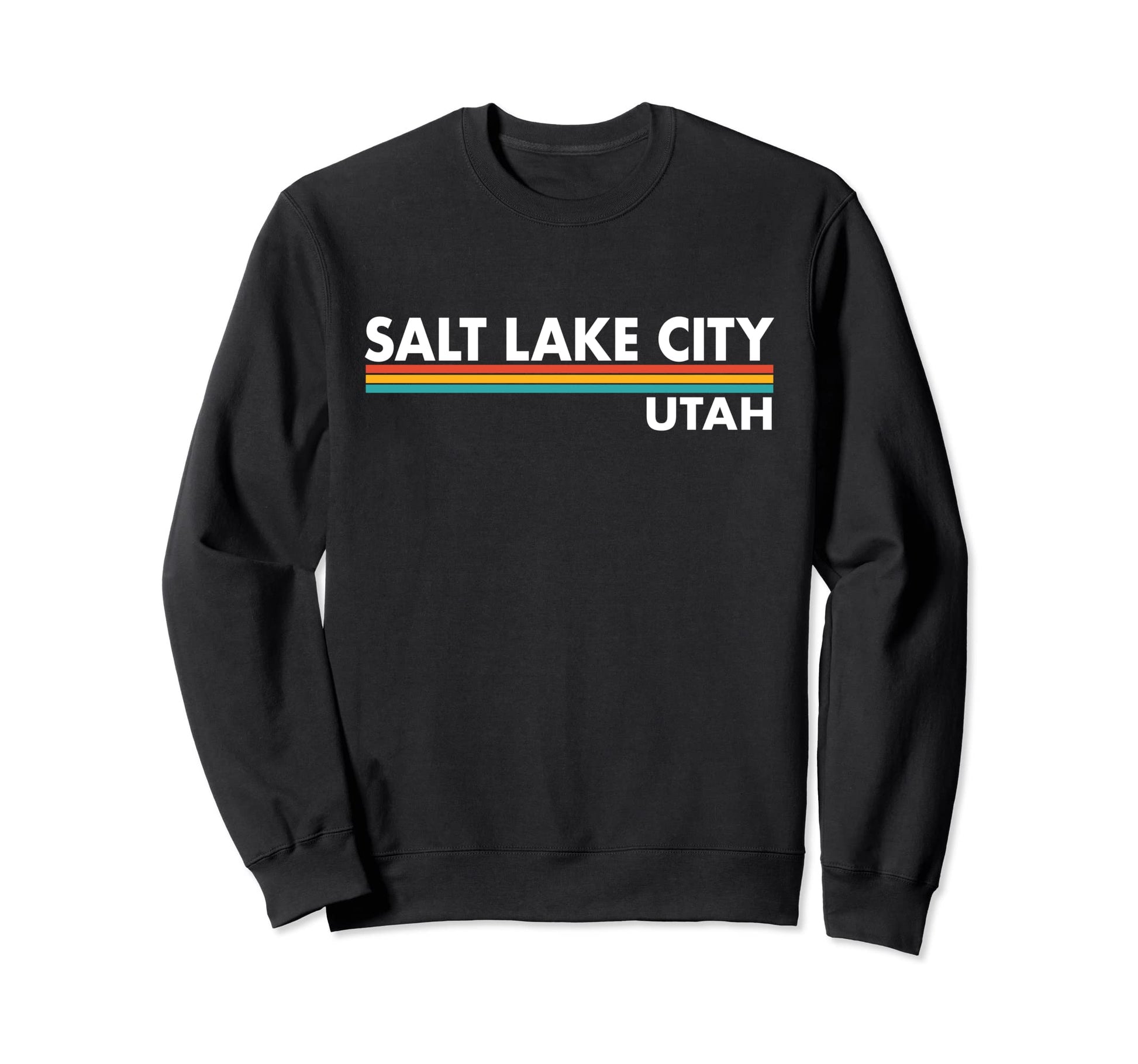 Salt Lake City Utah Stripes Sweatshirt - Custom Art Print Unisex - T-Shirt, Sweatshirt, Hoodie