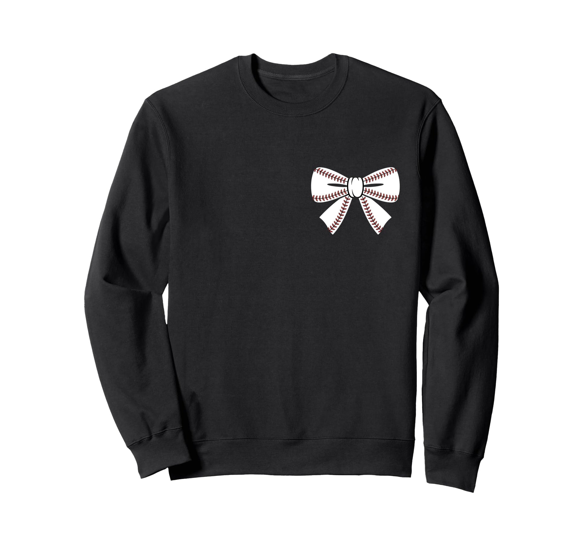 Baseball Bow Baseball Mom Mama Sweatshirt - Trendy Graphic for Adults - T-Shirt, Sweatshirt, Hoodie