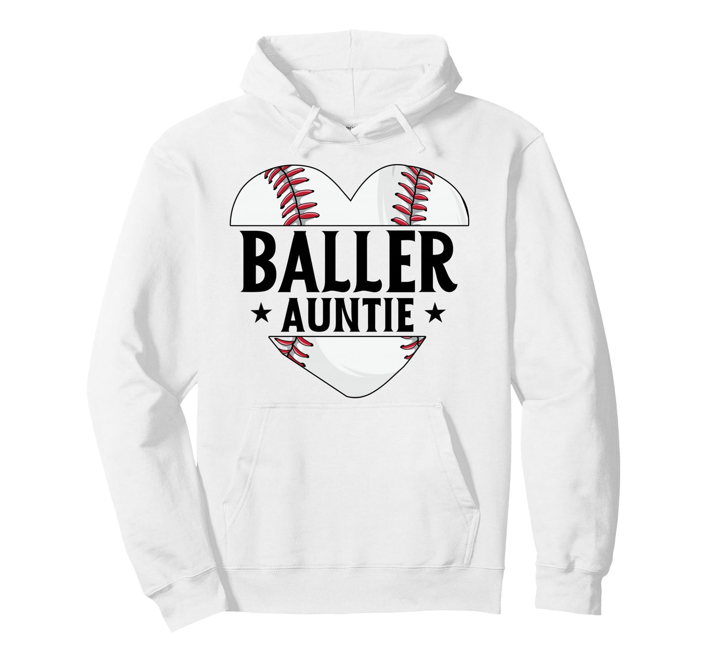 Baseball Aunt Gift Baller Auntie Hoodie - Trendy Graphic for Adults - T-Shirt, Sweatshirt, Hoodie