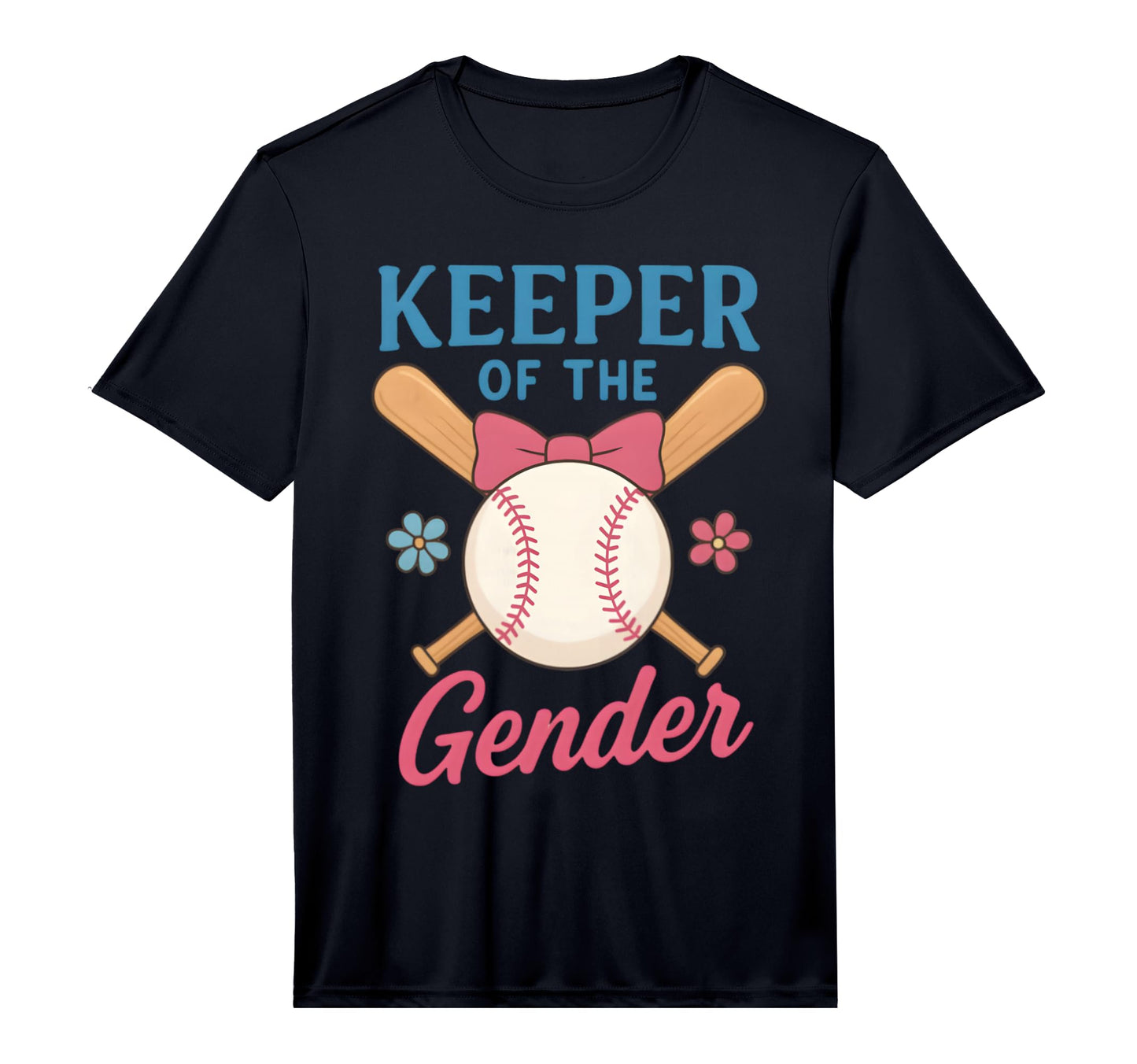 Keeper Gender Baseball Or Bows Funny T-Shirt - Minimalist Print Men Women - T-Shirt, Sweatshirt, Hoodie