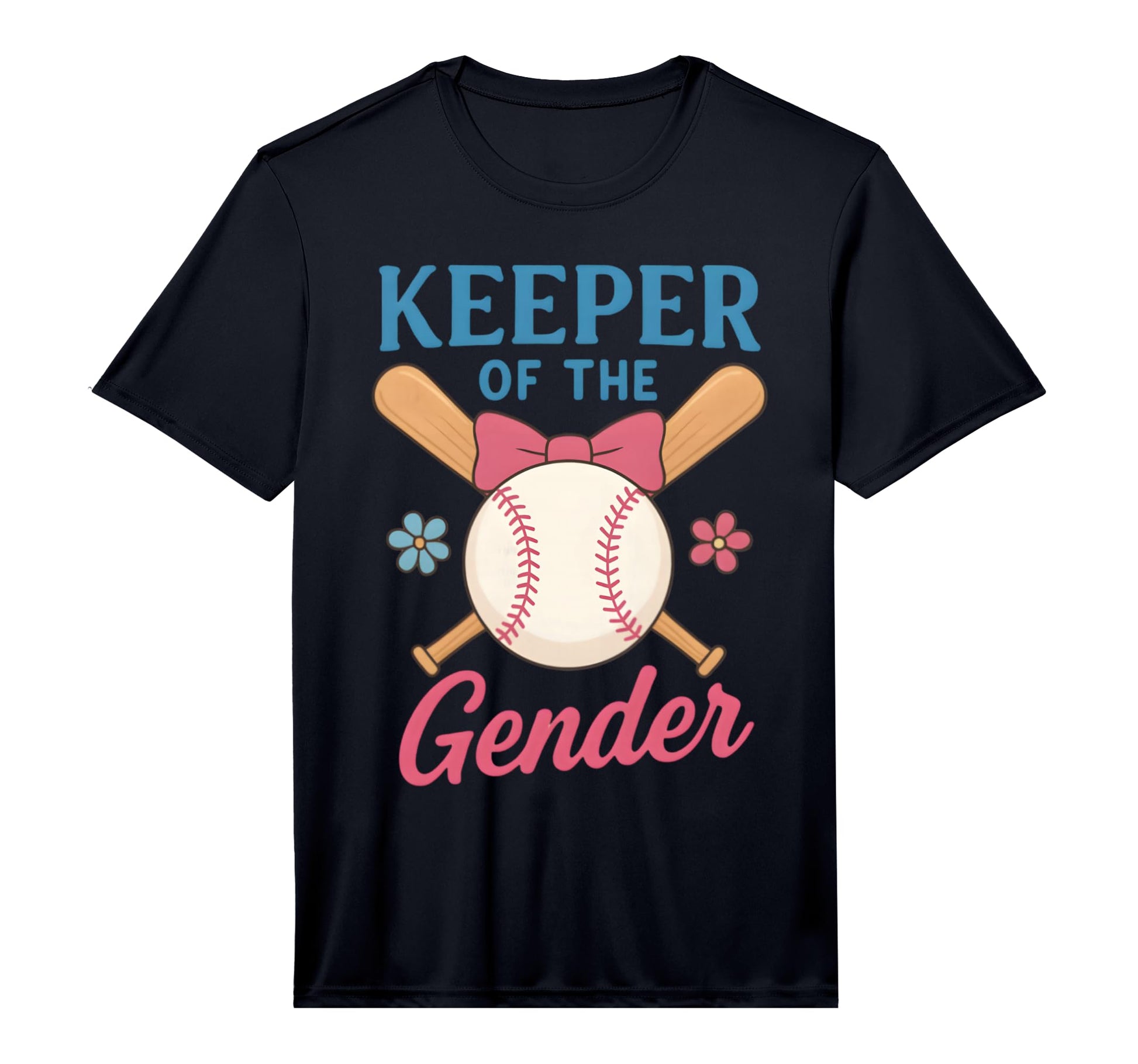 Keeper Gender Baseball Or Bows Funny T-Shirt - Minimalist Print Men Women - T-Shirt, Sweatshirt, Hoodie