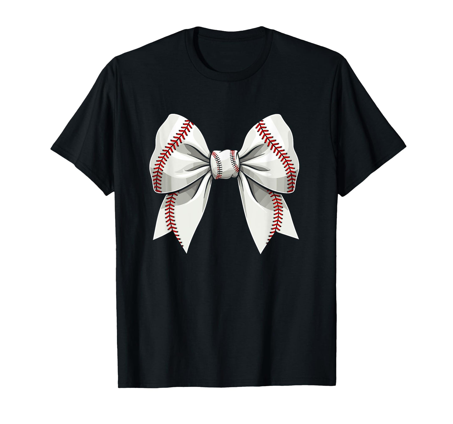 Baseball Coquette Bow Baseball Mom Ribbon T-Shirt - Trendy Graphic Unisex - T-Shirt, Sweatshirt, Hoodie
