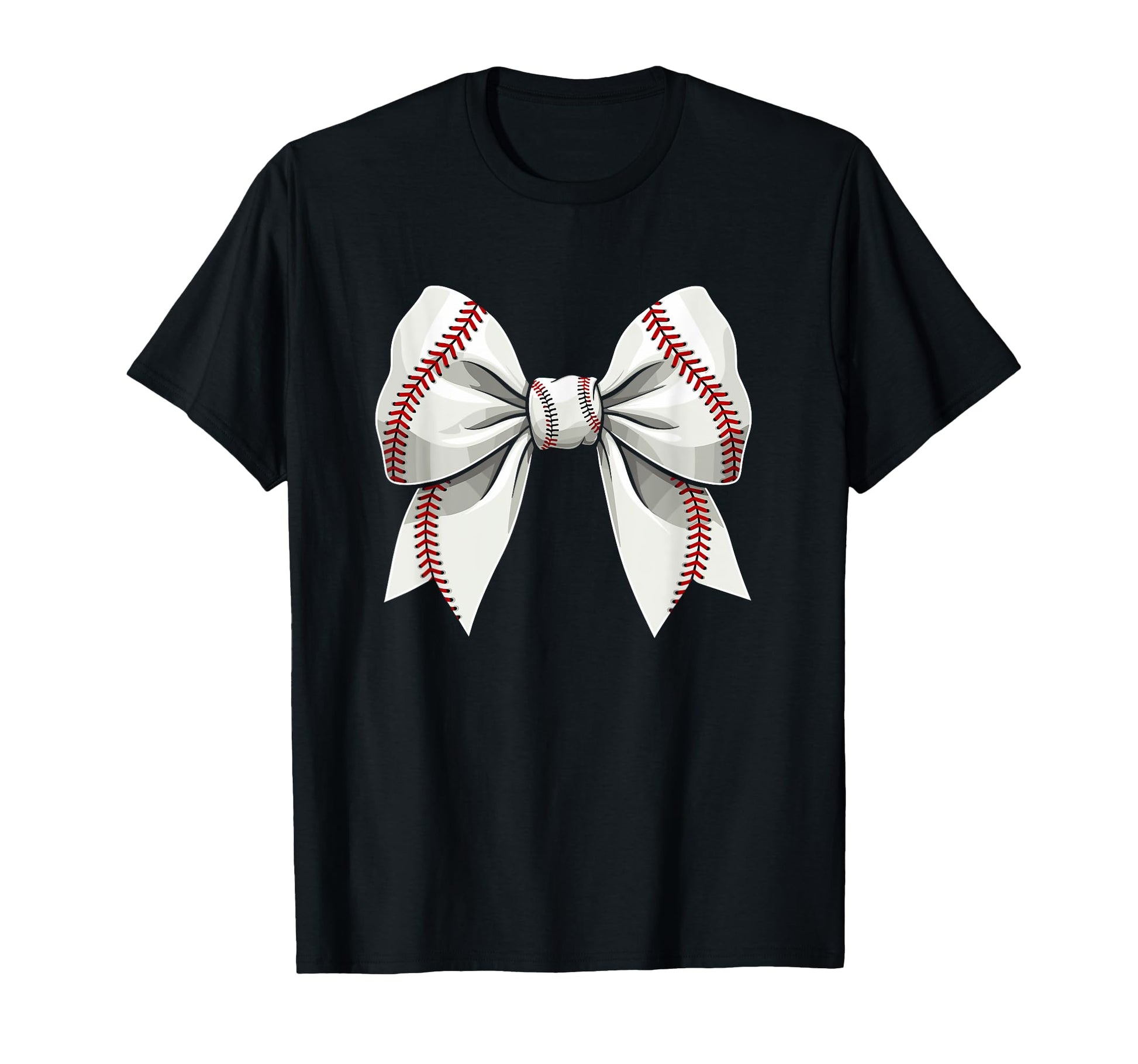 Baseball Coquette Bow Baseball Mom Ribbon T-Shirt - Trendy Graphic Unisex - T-Shirt, Sweatshirt, Hoodie