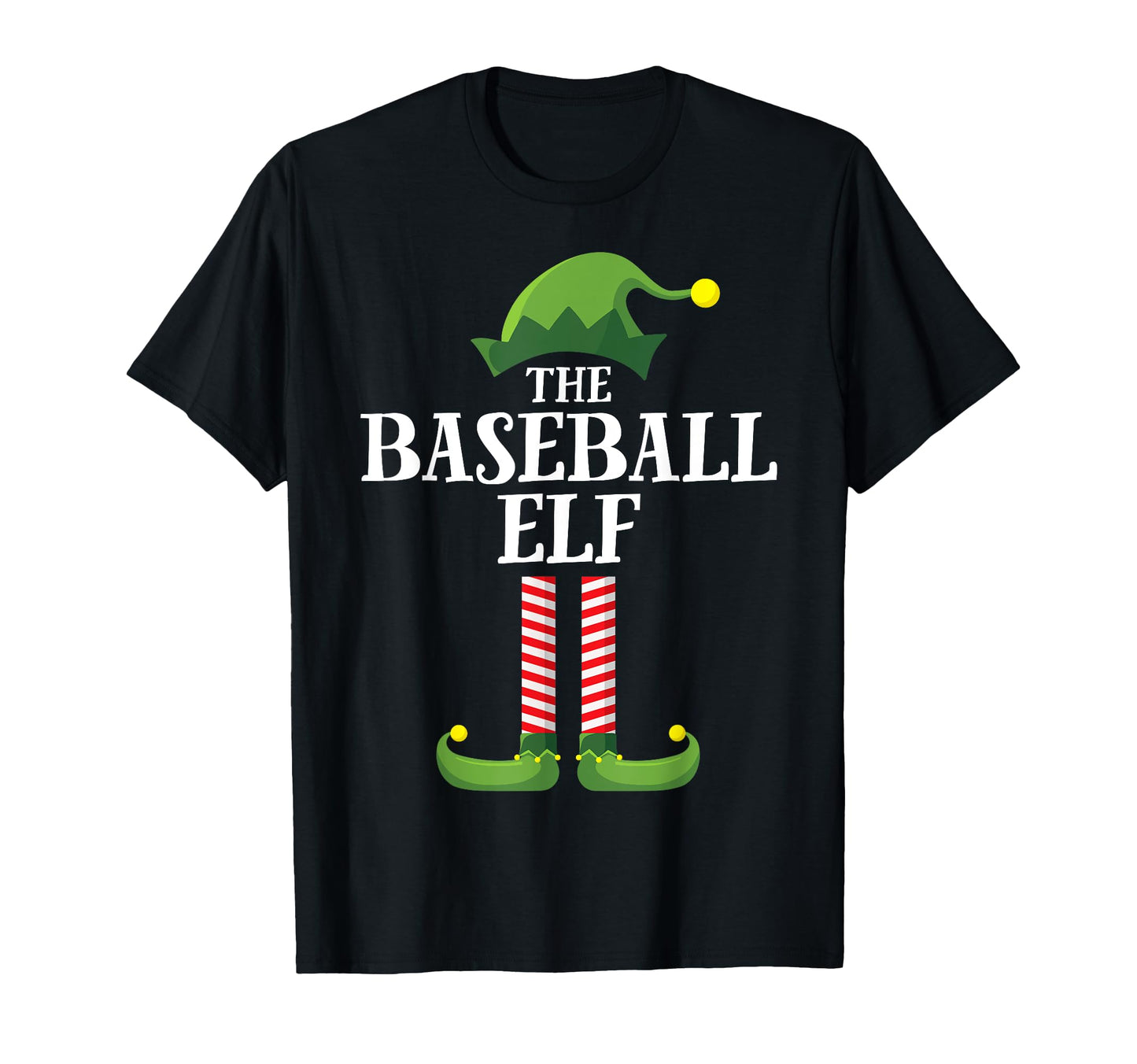 Baseball Elf Matching Family Group Party T-Shirt - Trendy Graphic Unisex - T-Shirt, Sweatshirt, Hoodie