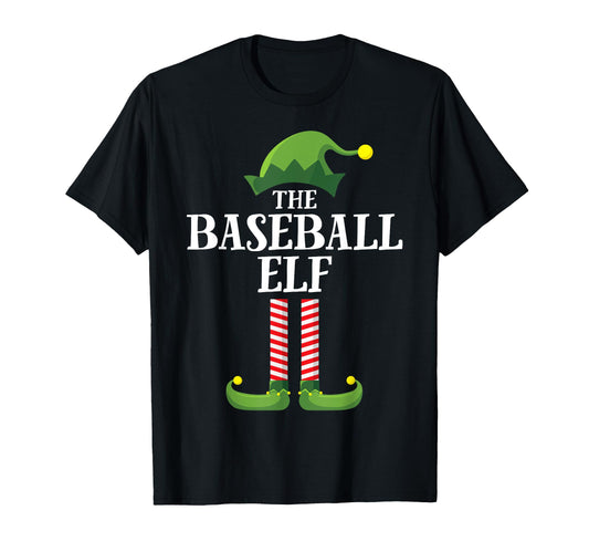 Baseball Elf Matching Family Group Party T-Shirt - Trendy Graphic Unisex - T-Shirt, Sweatshirt, Hoodie