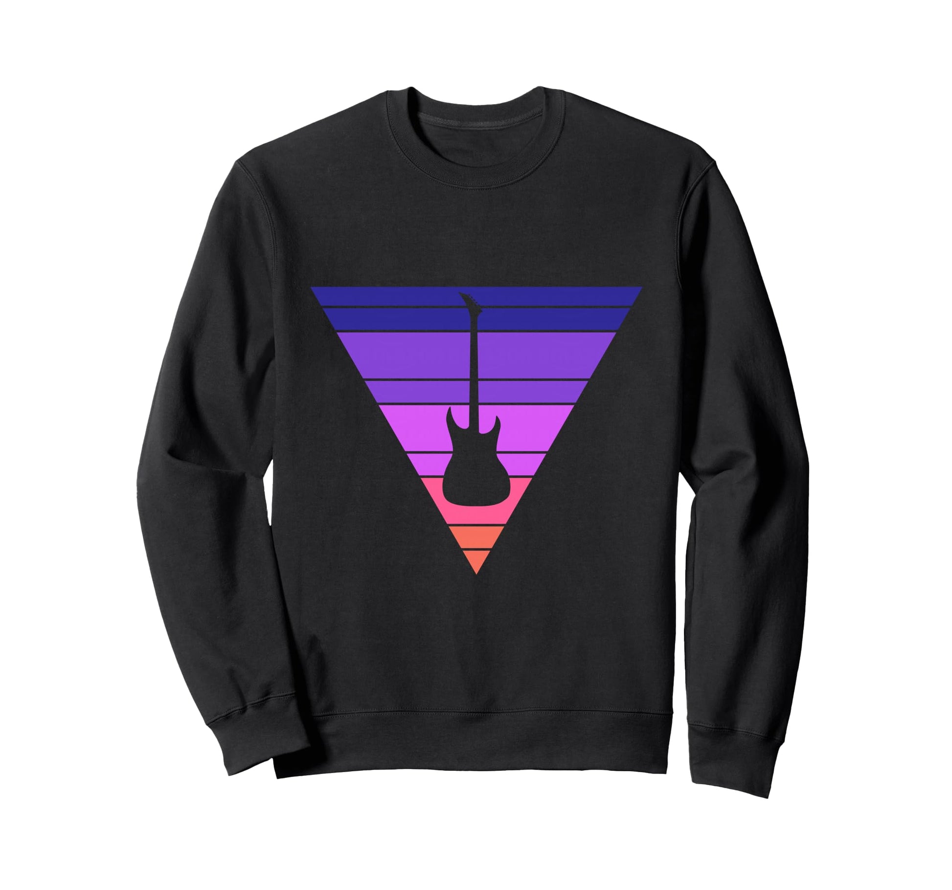 Electric Guitar Vaporwave 80S Sweatshirt - Minimalist Print Men Women - T-Shirt, Sweatshirt, Hoodie