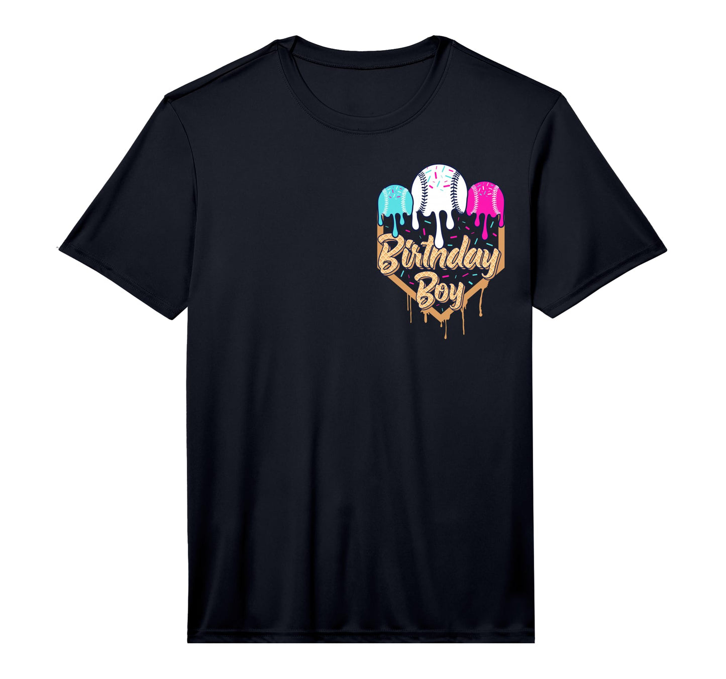 6Th Birthday Baseball Ice Cream Drip T-Shirt - Streetwear Style for Adults - T-Shirt, Sweatshirt, Hoodie