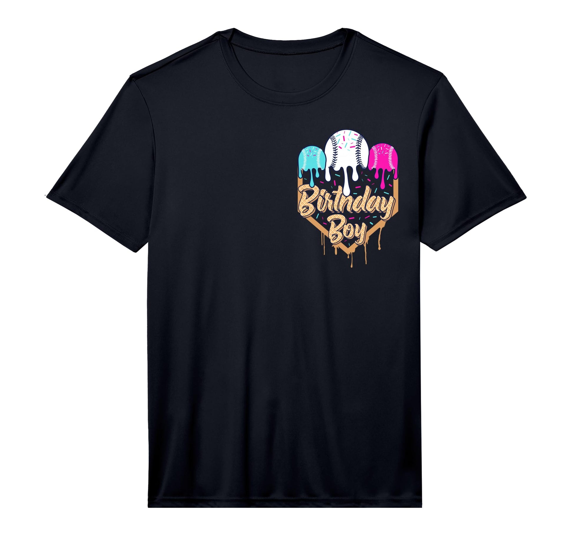 6Th Birthday Baseball Ice Cream Drip T-Shirt - Streetwear Style for Adults - T-Shirt, Sweatshirt, Hoodie