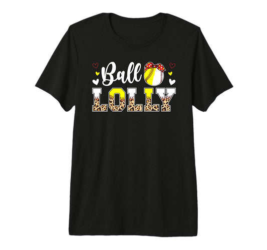 Ball Lolly Leopard Softball T-Shirt - Fun Novelty Design for Adults - T-Shirt, Sweatshirt, Hoodie