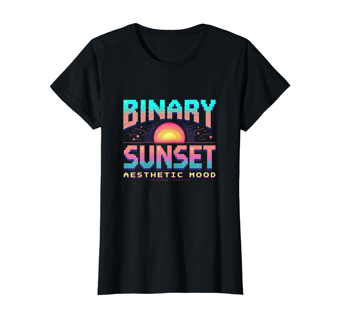 Binary Sunset Aesthetic Y2K T-Shirt - Graphic Print for Adults - T-Shirt, Sweatshirt, Hoodie