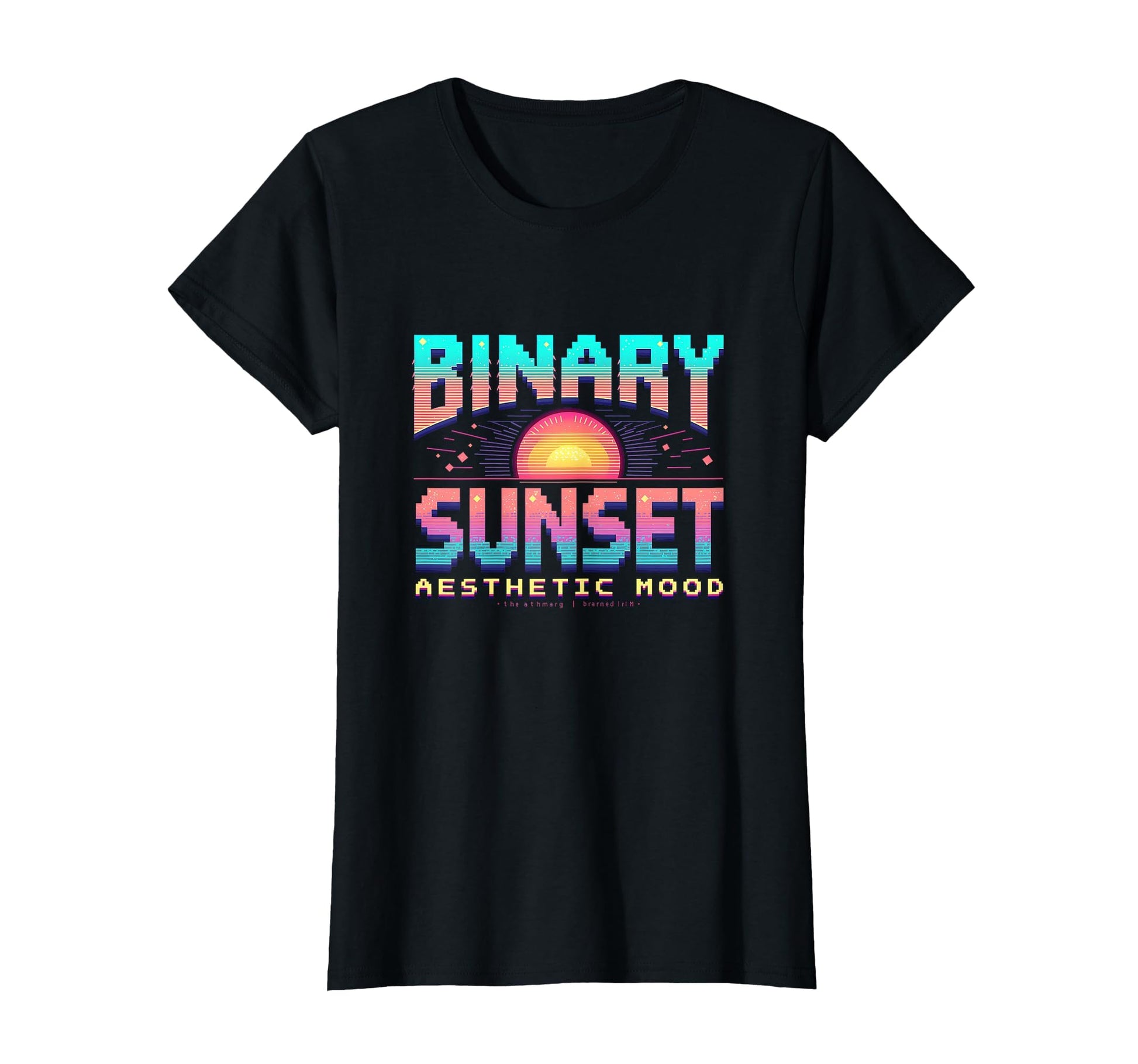 Binary Sunset Aesthetic Y2K T-Shirt - Graphic Print for Adults - T-Shirt, Sweatshirt, Hoodie