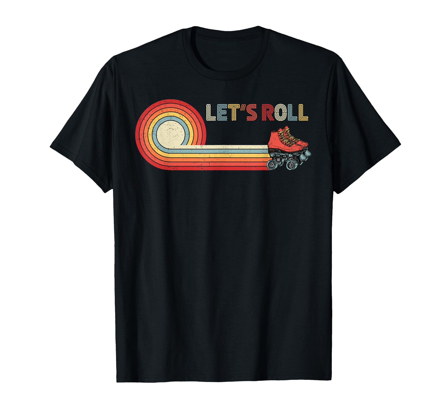 Lets Roll Skater Skating 80S 90S T-Shirt - Custom Art Print for Adults - T-Shirt, Sweatshirt, Hoodie