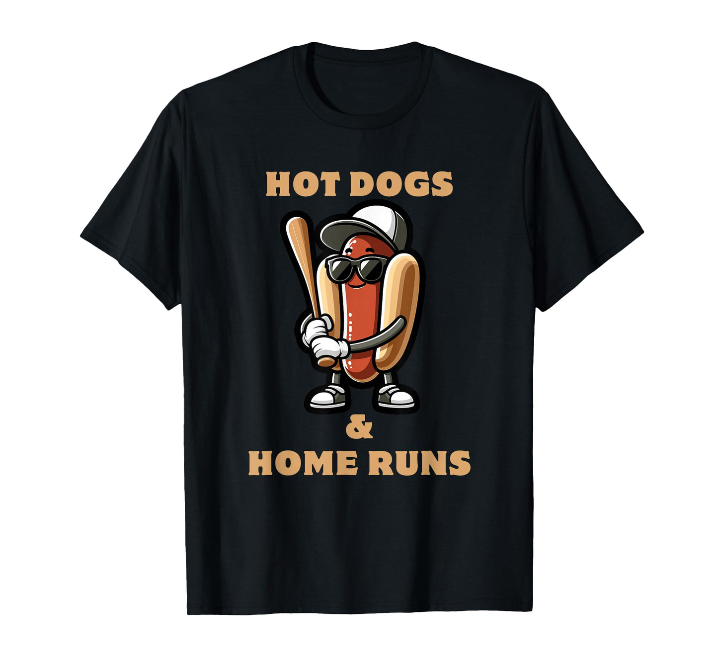 Hot Dogs And Home Runs Hotdog Baseball T-Shirt - Minimalist Print Men Women - T-Shirt, Sweatshirt, Hoodie
