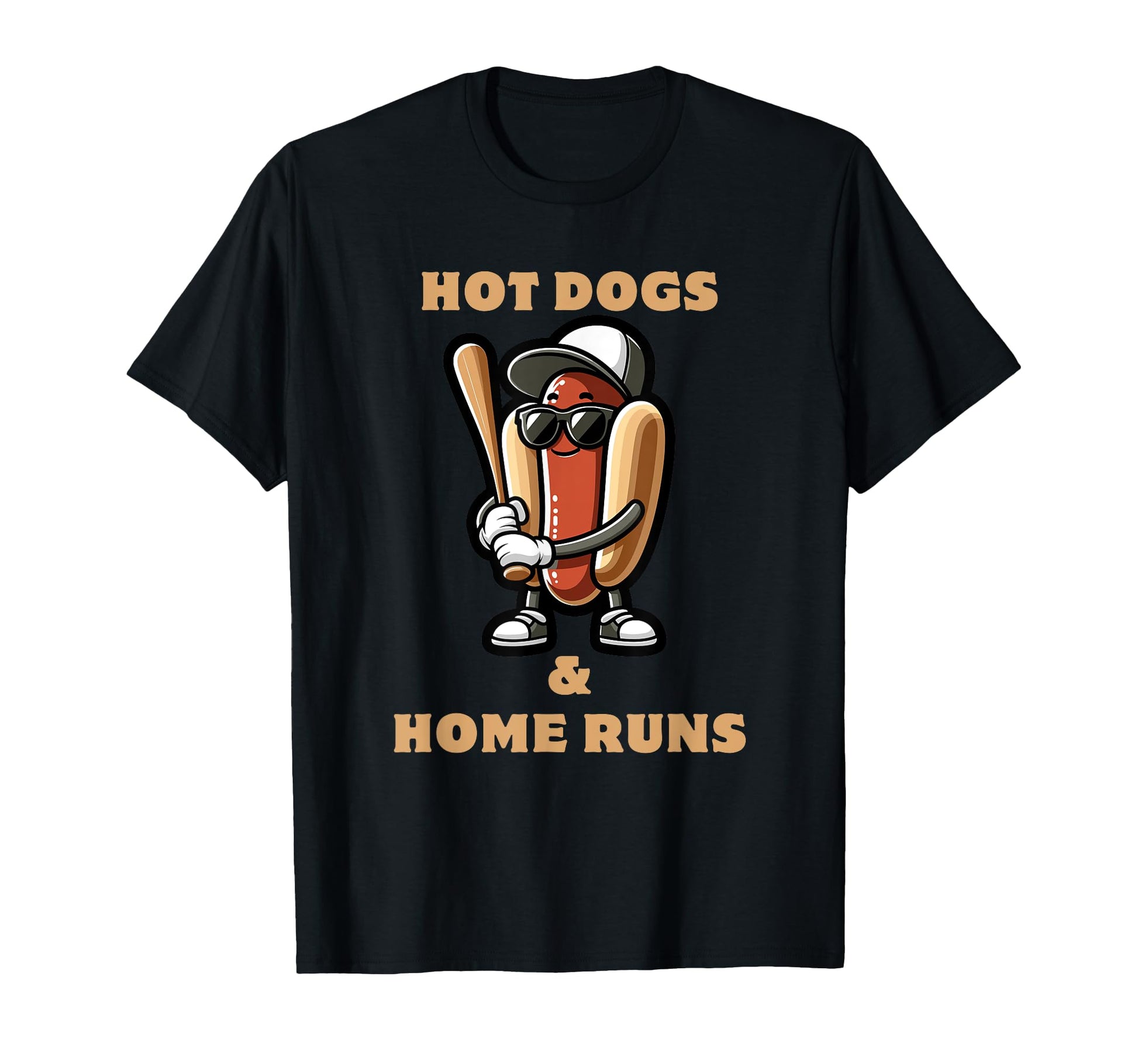 Hot Dogs And Home Runs Hotdog Baseball T-Shirt - Minimalist Print Men Women - T-Shirt, Sweatshirt, Hoodie