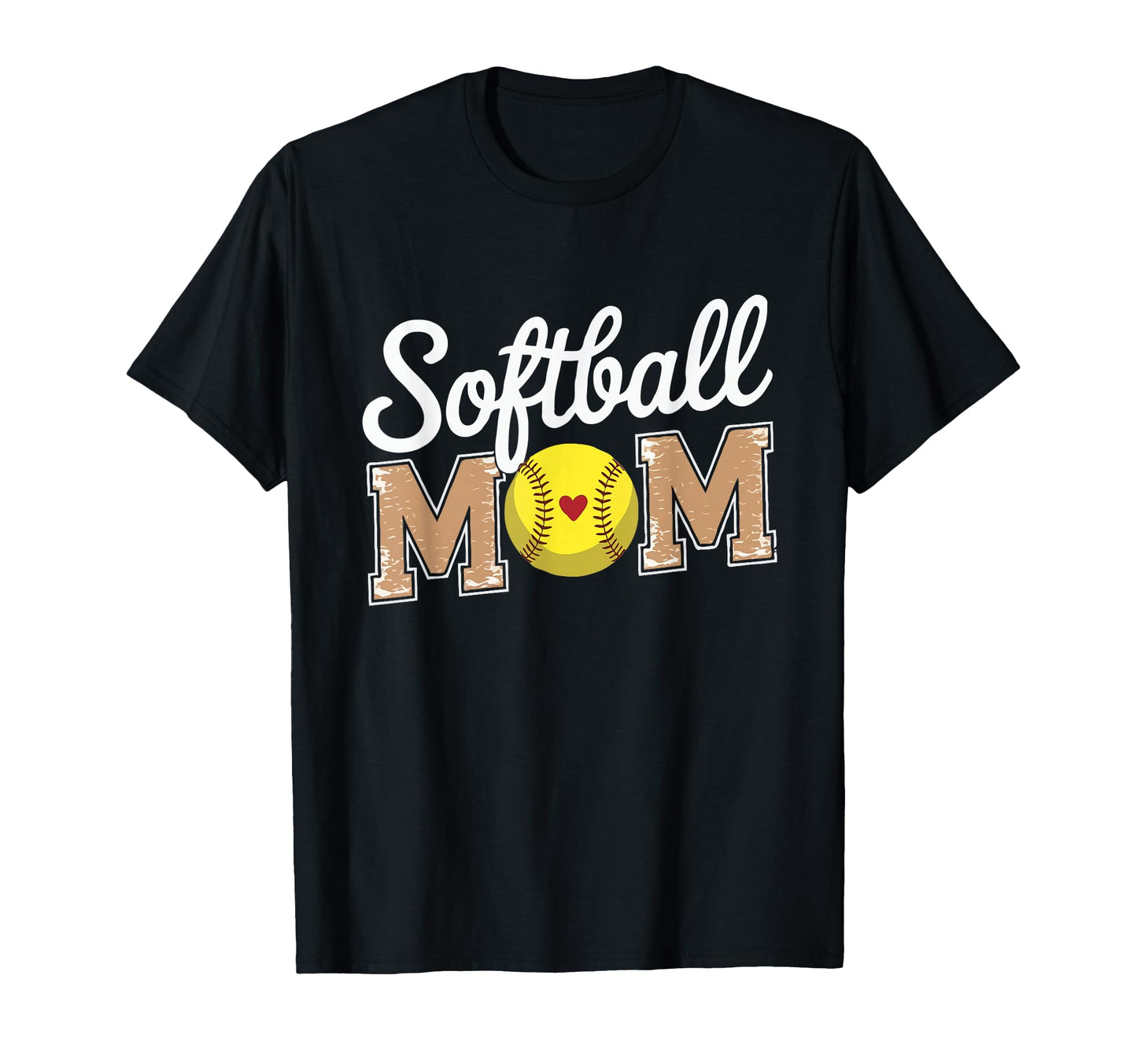 Softball Mom Leopard Funny Baseball T-Shirt - Fun Novelty Design Unisex - T-Shirt, Sweatshirt, Hoodie