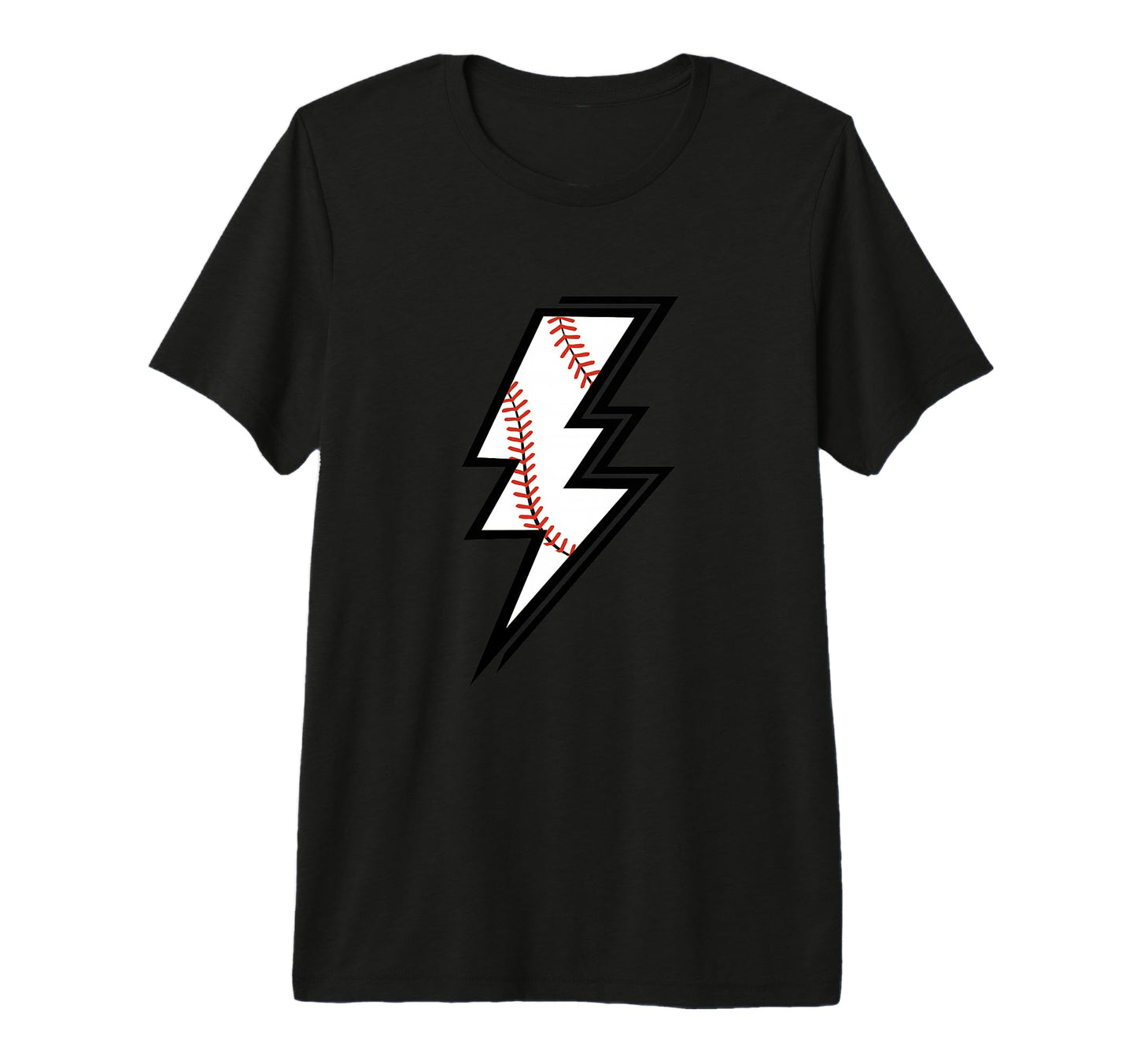 Baseball Lightning Bolt Baseball Mom T-Shirt - Novelty Apparel Men Women - T-Shirt, Sweatshirt, Hoodie