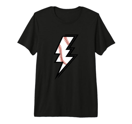 Baseball Lightning Bolt Baseball Mom T-Shirt - Novelty Apparel Men Women - T-Shirt, Sweatshirt, Hoodie