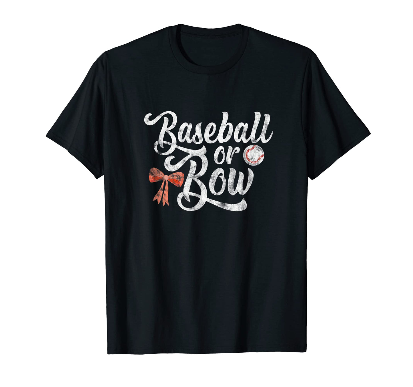 Baseball Or Bow Gender Reveal Baseball T-Shirt - Fun Novelty Design Unisex - T-Shirt, Sweatshirt, Hoodie
