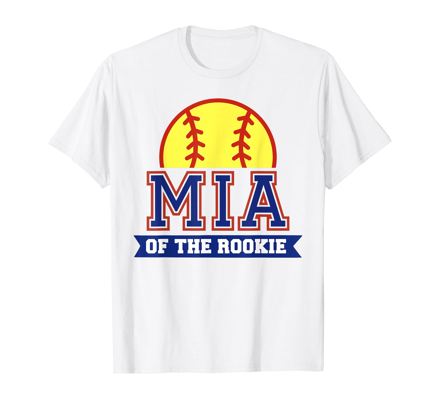 Mia Rookie 1St Birthday Softball T-Shirt - Minimalist Print for Adults - T-Shirt, Sweatshirt, Hoodie