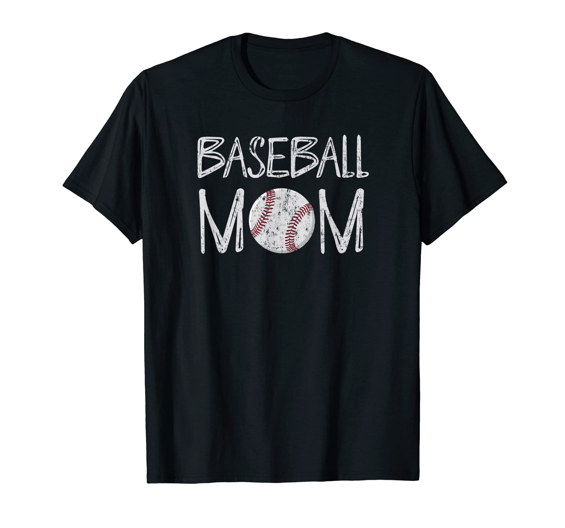 Baseball Mom Distressed Womens Baseball T-Shirt - Unique Graphic for Adults - T-Shirt, Sweatshirt, Hoodie