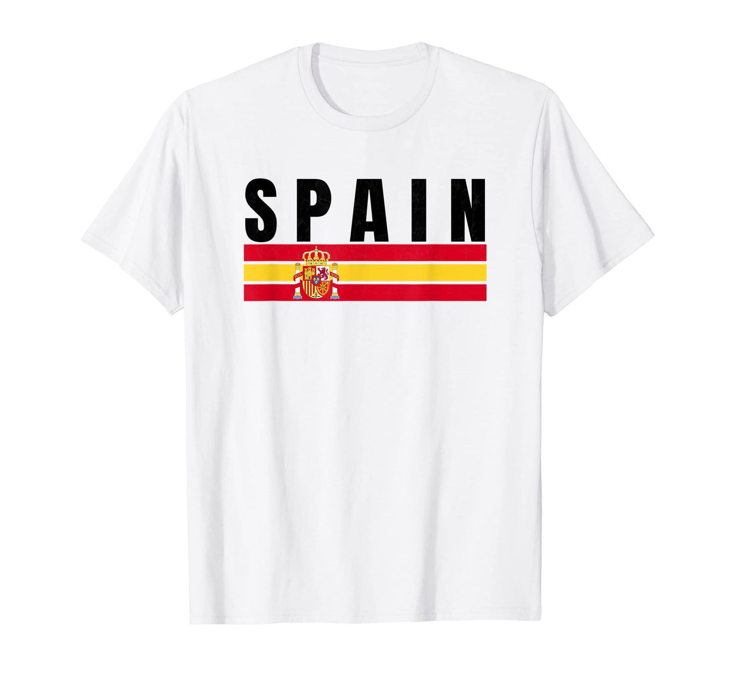 Spain Red Yellow Striped Spain Fan Gear T-Shirt - Novelty Apparel Men Women - T-Shirt, Sweatshirt, Hoodie
